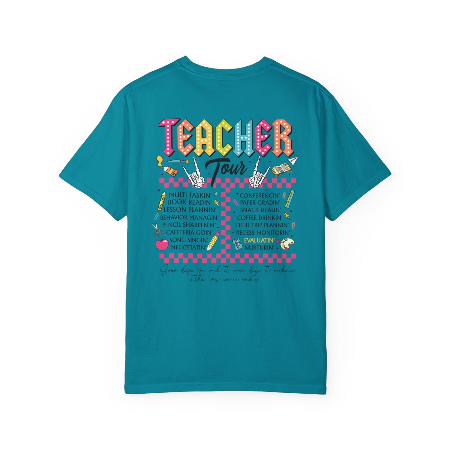 Teacher Tour Unisex T-Shirt, Gift for Educators, Back to School Shirt, Graduation, Teacher Appreciation, Rock n Roll Vibe