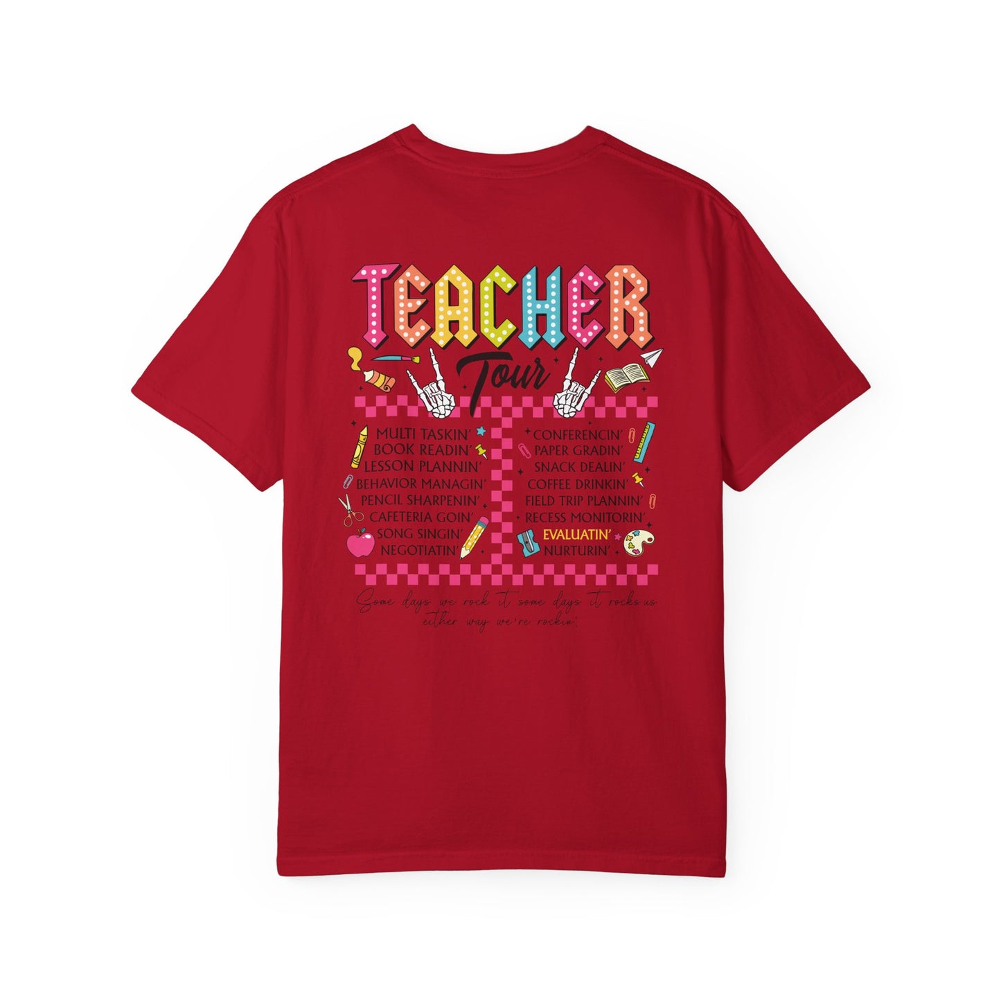 Teacher Tour Unisex T-Shirt, Gift for Educators, Back to School Shirt, Graduation, Teacher Appreciation, Rock n Roll Vibe