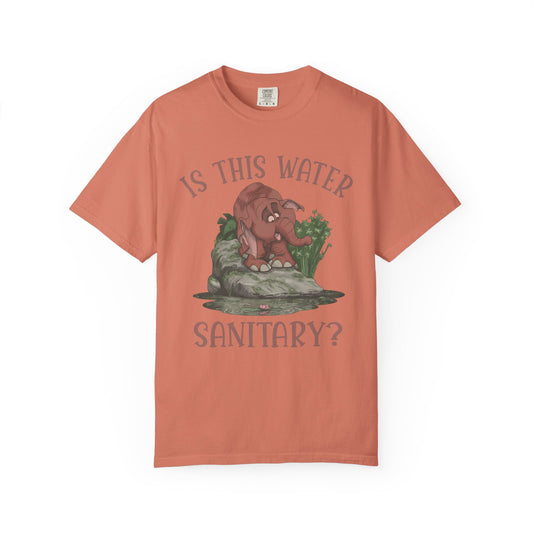 Cute Elephant Character Tee - Is This Water Sanitary?
