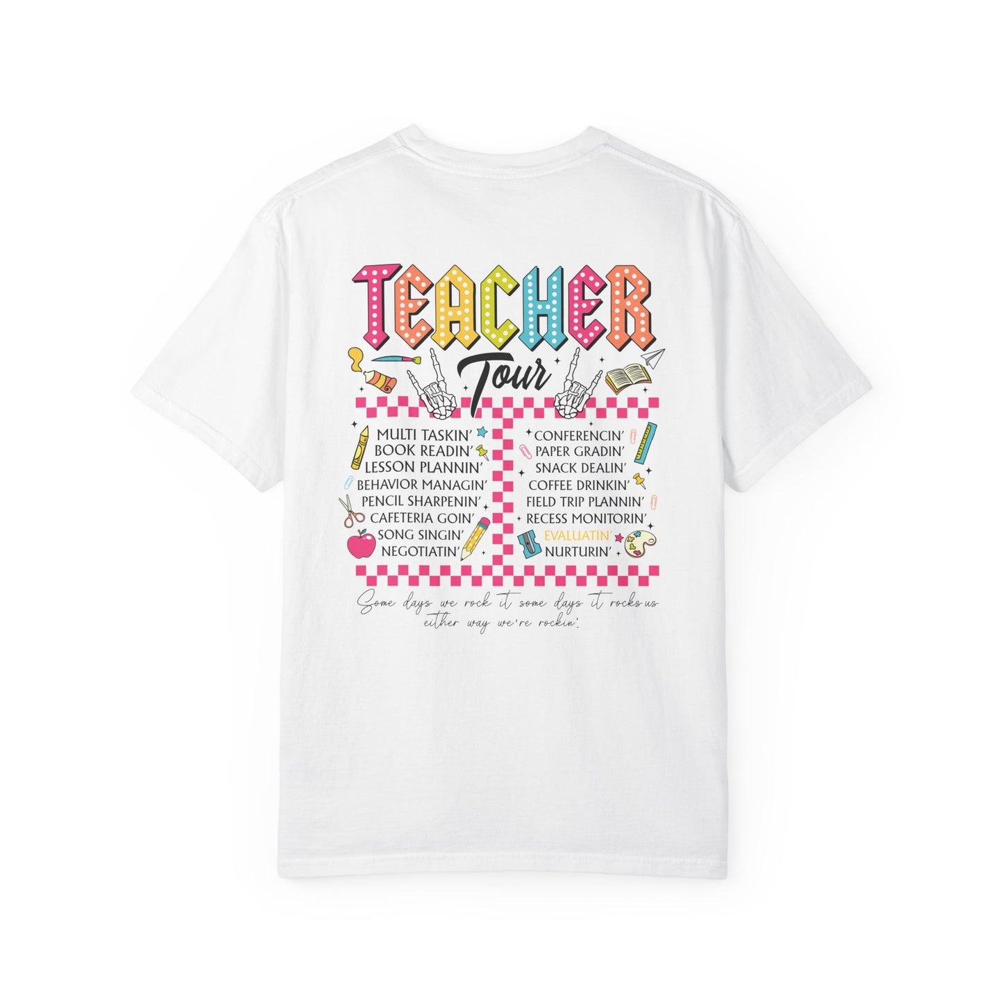 Teacher Tour Unisex T-Shirt, Gift for Educators, Back to School Shirt, Graduation, Teacher Appreciation, Rock n Roll Vibe