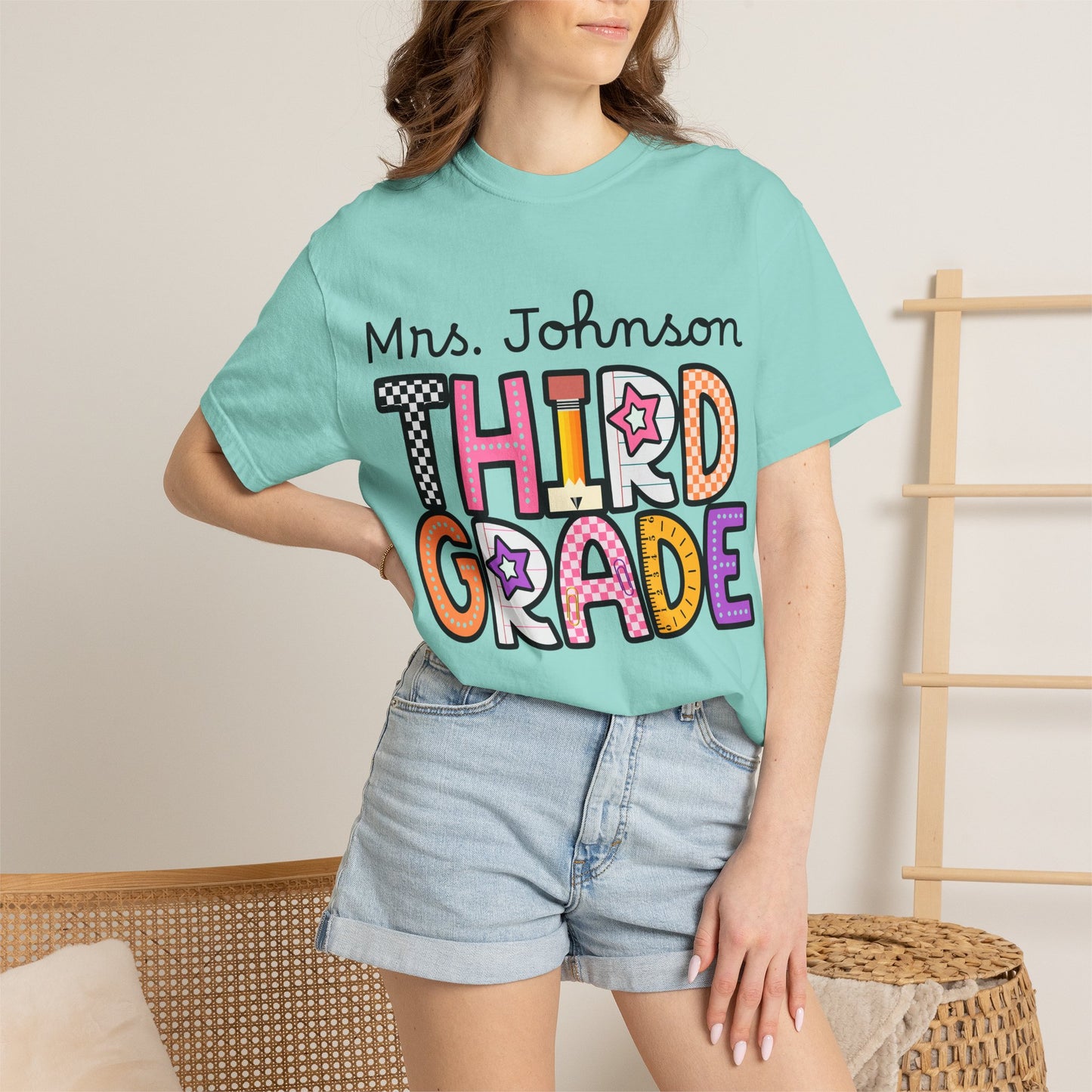 Personalized Third Grade Teacher T-Shirt