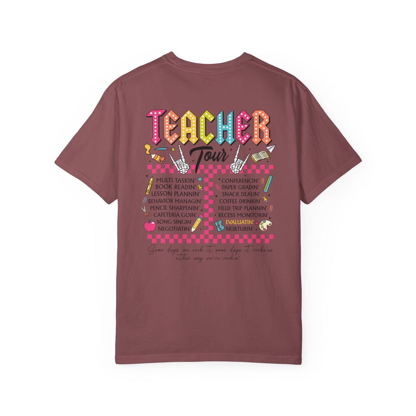 Teacher Tour Unisex T-Shirt, Gift for Educators, Back to School Shirt, Graduation, Teacher Appreciation, Rock n Roll Vibe