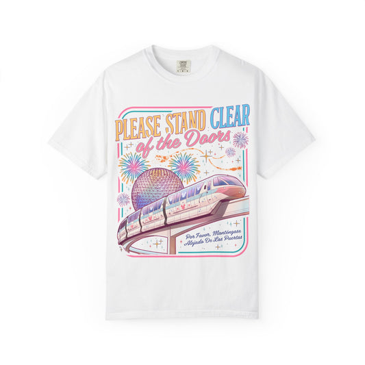 Please Stand Clear of the Doors Monorail T-Shirt — Retro Park Tee