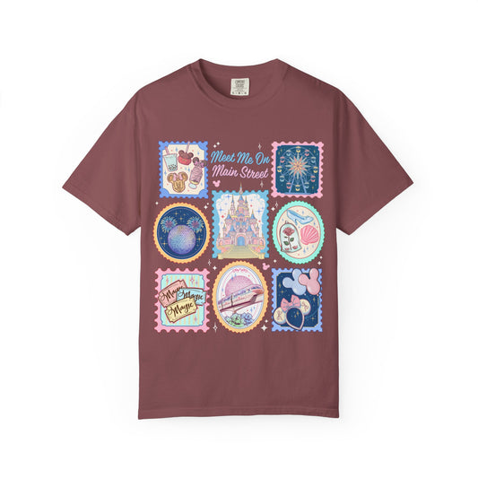 Theme Park Vintage Stamp Tee - Meet Me On Main Street