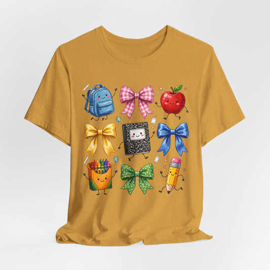 Back-to-School Cute School Supplies Doodles Graphic Tee