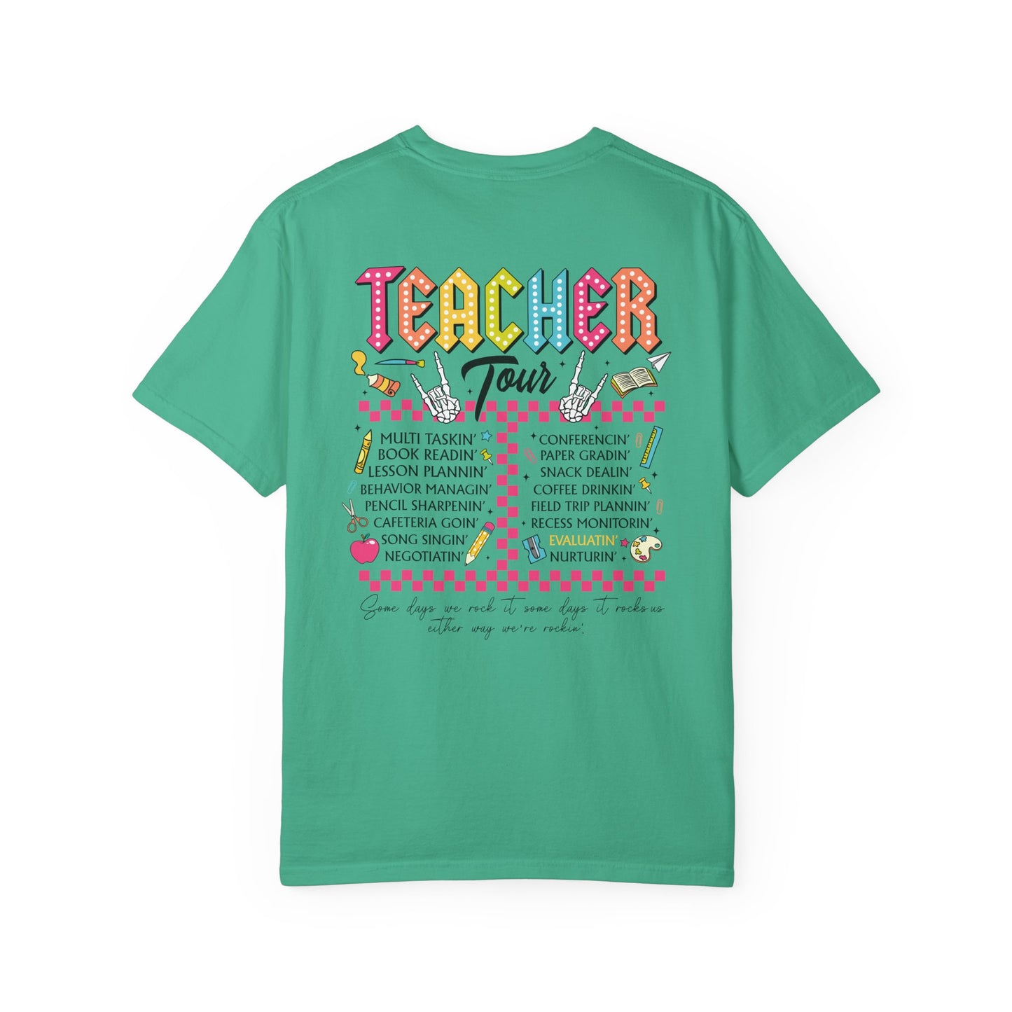 Teacher Tour Unisex T-Shirt, Gift for Educators, Back to School Shirt, Graduation, Teacher Appreciation, Rock n Roll Vibe