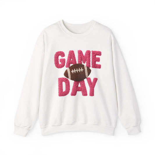 Game Day Football Yarn Crewneck Sweatshirt