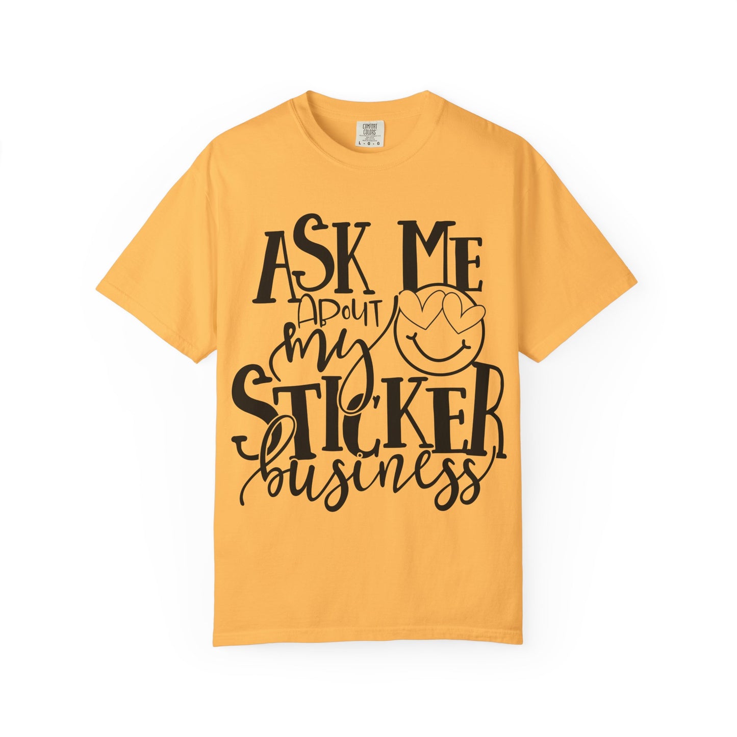Ask Me About My Sticker Business T-Shirt, Funny Graphic Tee, Gift for Makers, Entrepreneur Apparel, Creative Business Shirt