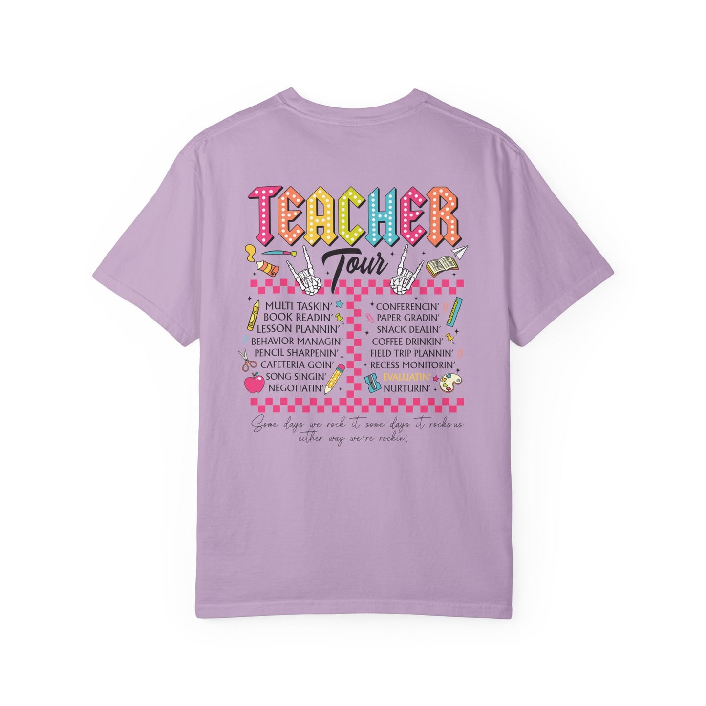 Teacher Tour Unisex T-Shirt, Gift for Educators, Back to School Shirt, Graduation, Teacher Appreciation, Rock n Roll Vibe