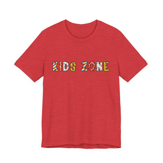 Kids Zone Daycare T-Shirt — Superhero Lettering