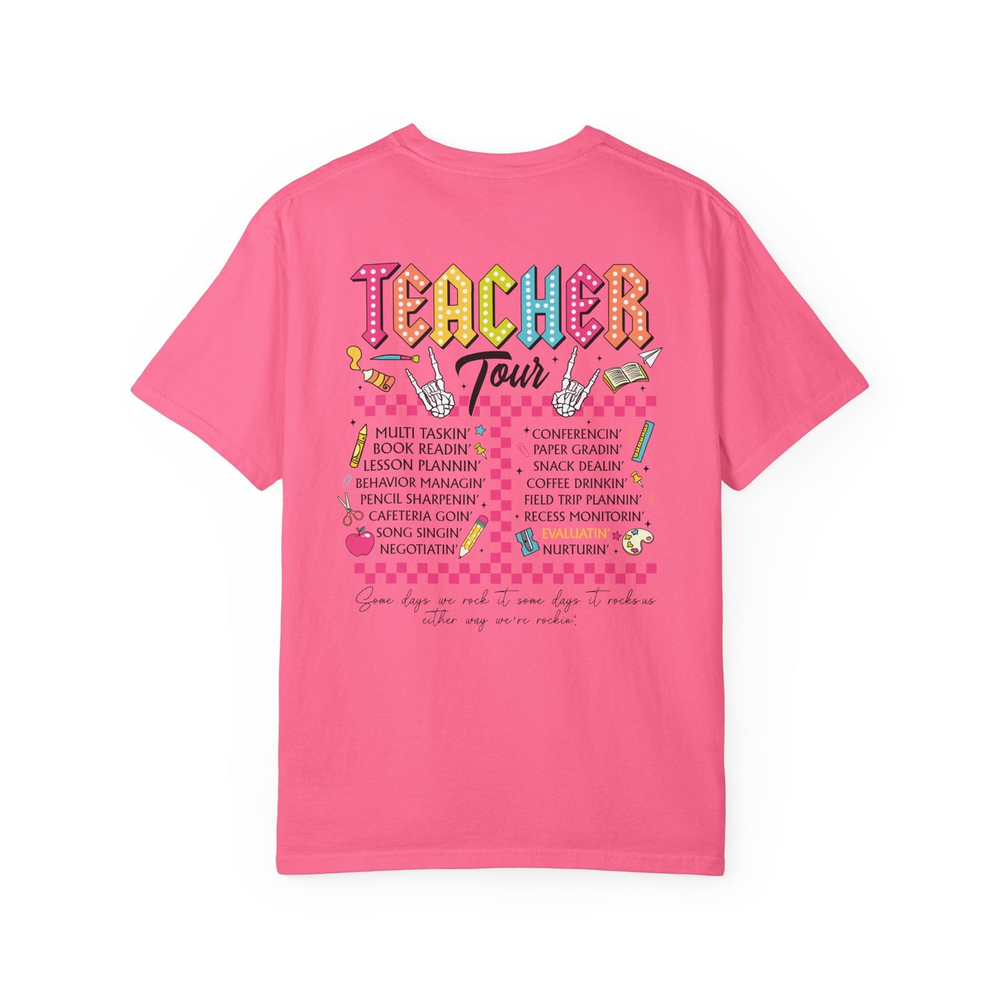 Teacher Tour Unisex T-Shirt, Gift for Educators, Back to School Shirt, Graduation, Teacher Appreciation, Rock n Roll Vibe