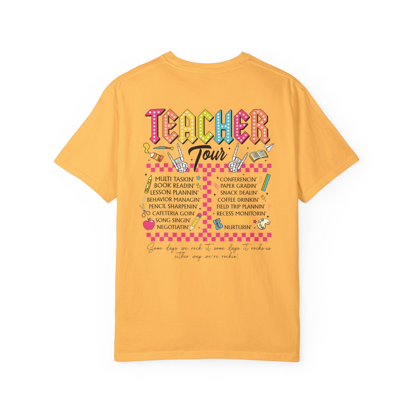 Teacher Tour Unisex T-Shirt, Gift for Educators, Back to School Shirt, Graduation, Teacher Appreciation, Rock n Roll Vibe