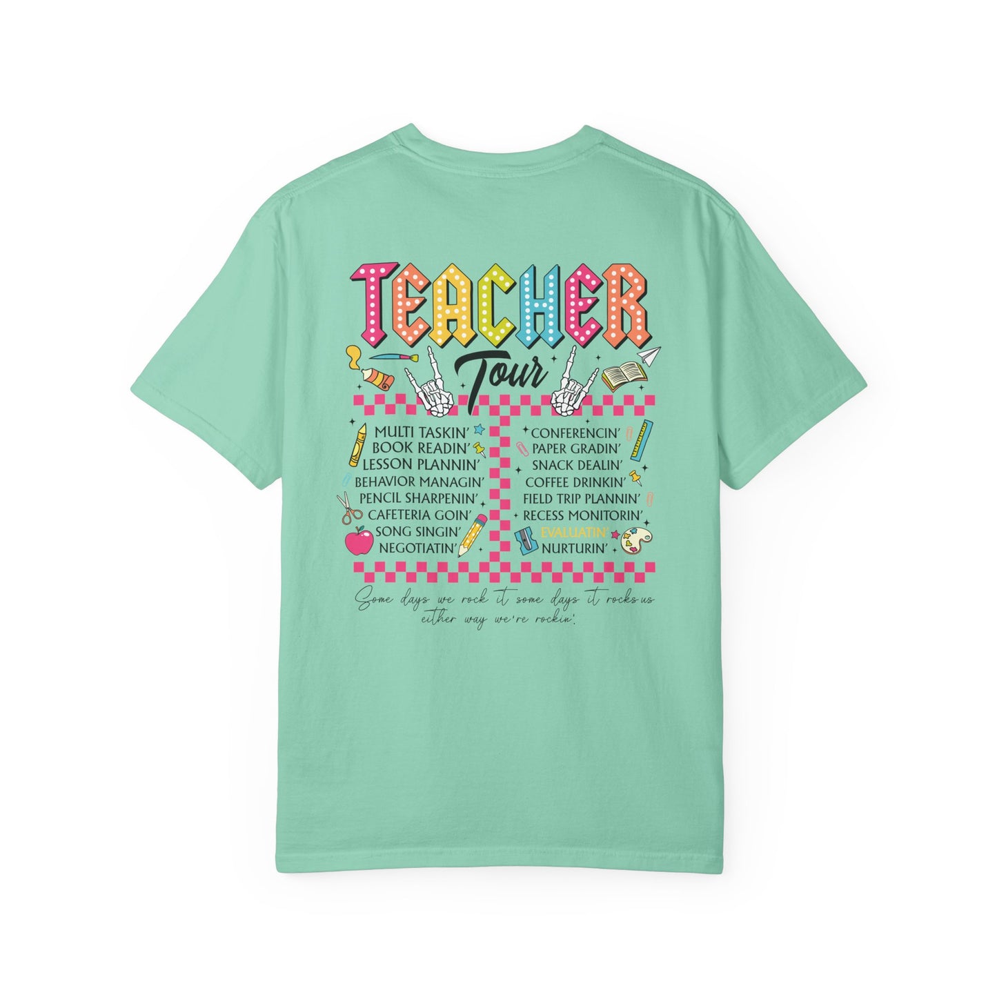Teacher Tour Unisex T-Shirt, Gift for Educators, Back to School Shirt, Graduation, Teacher Appreciation, Rock n Roll Vibe