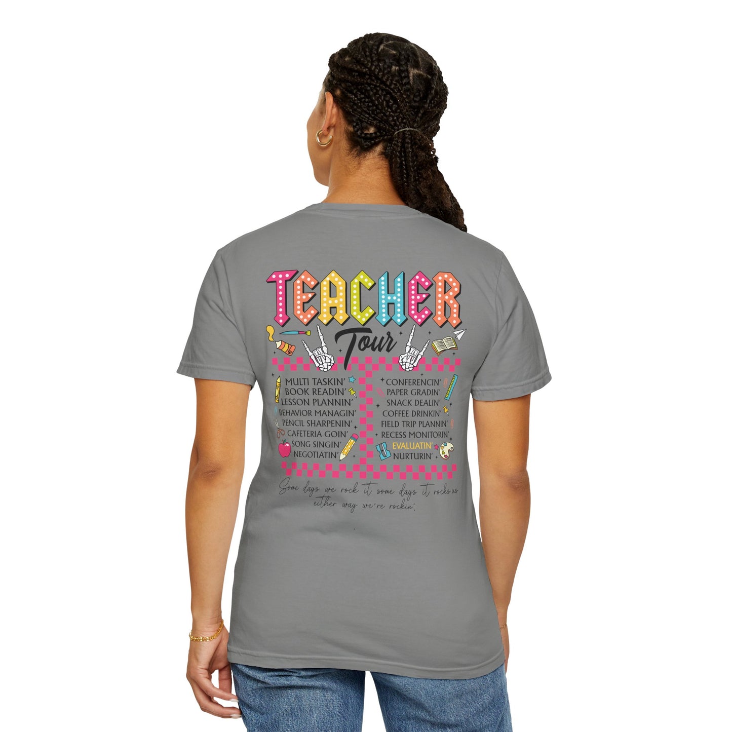 Teacher Tour Unisex T-Shirt, Gift for Educators, Back to School Shirt, Graduation, Teacher Appreciation, Rock n Roll Vibe