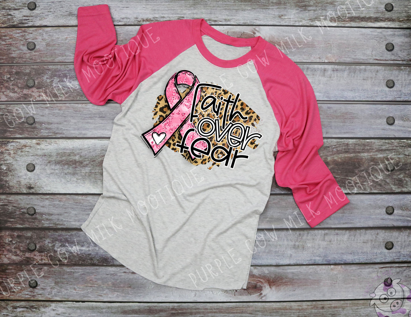 Faith Over Fear Pink Ribbon