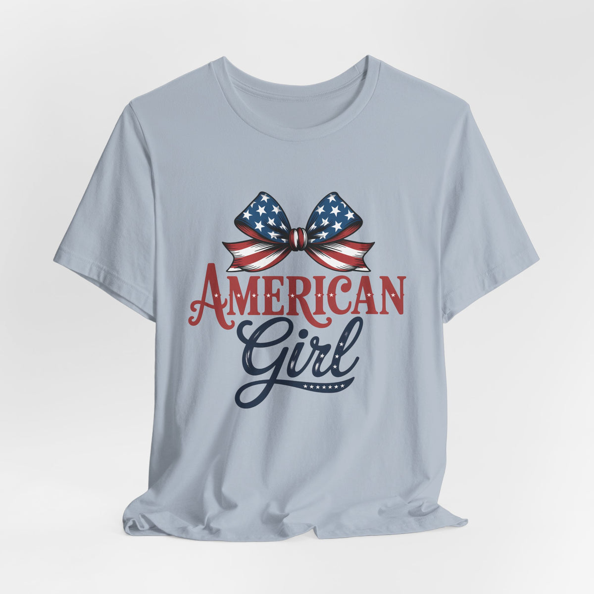 American Girl Patriotic T-shirt with Bow Design