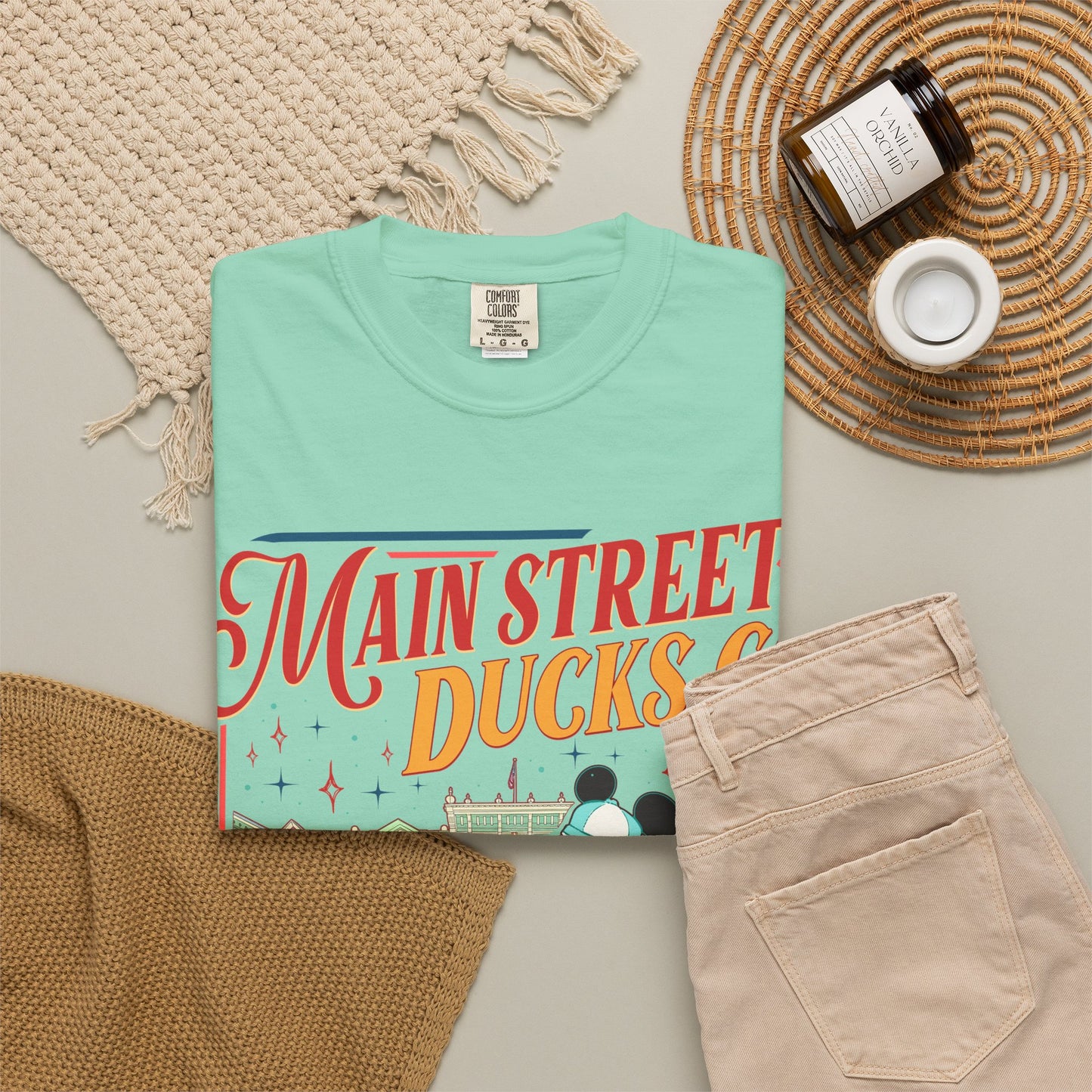Main Street Ducks Co. T-Shirt — "Here for the Snacks" Vintage Duck Tee