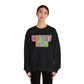 Colorful Dalmation Print Hockey Mom Crewneck Sweatshirt