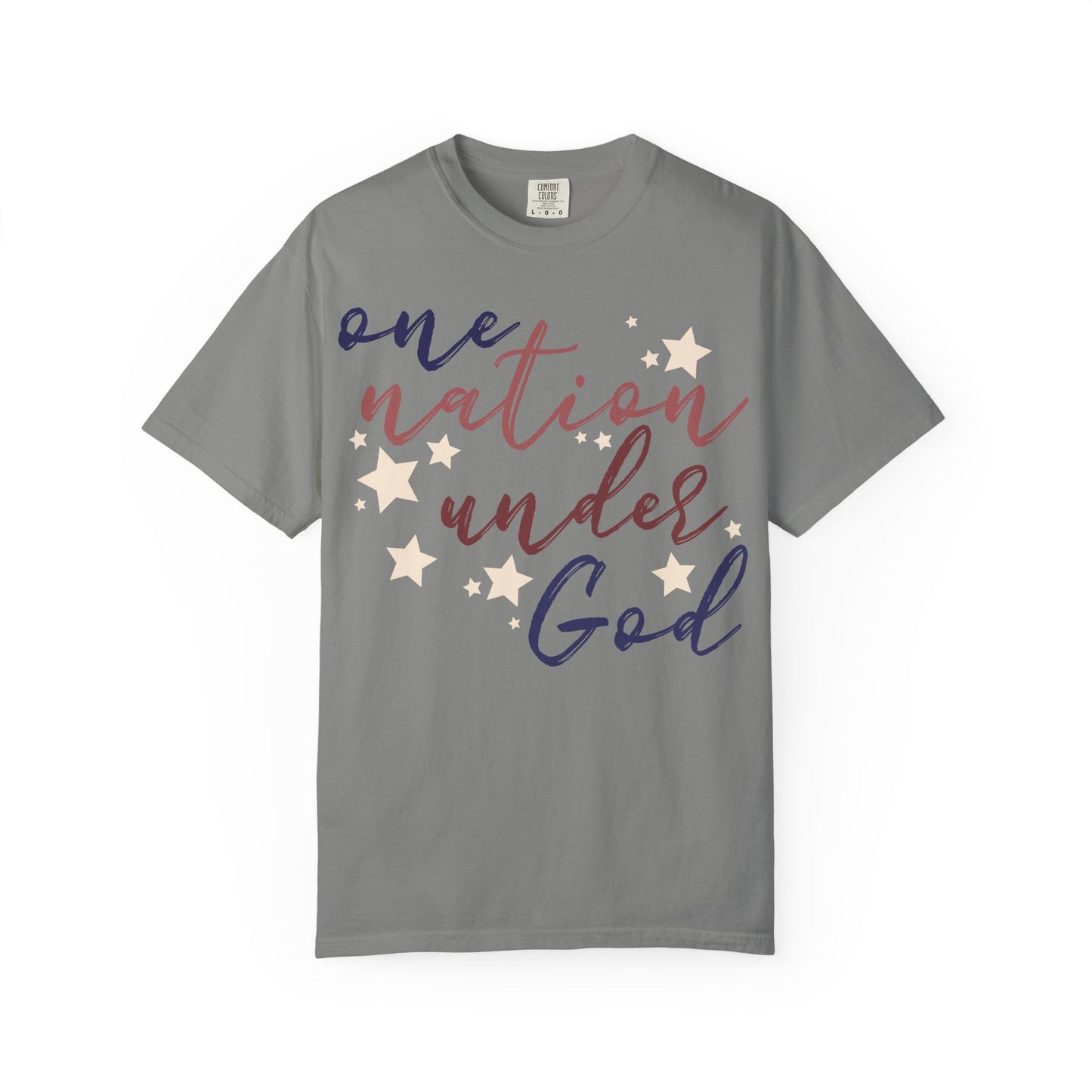 One Nation Under God T-Shirt, Relaxed Fit Shirt, Casual Wear, Gift for Friends, Comfy Everyday Tee