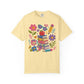 Cute Floral Faux-Yard School Supplies Graphic Tee