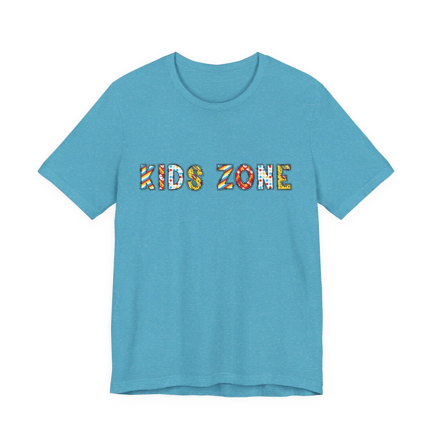 Kids Zone Daycare T-Shirt — Superhero Lettering