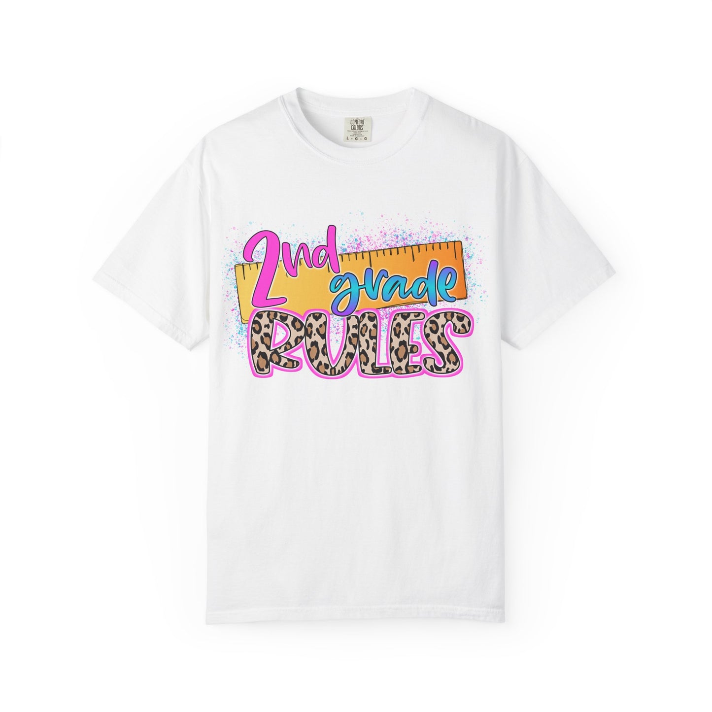Second Grade Rules T-Shirt, Fun Shirt, Unisex Garment-Dyed Tee, Back to School Top, Teacher Gift