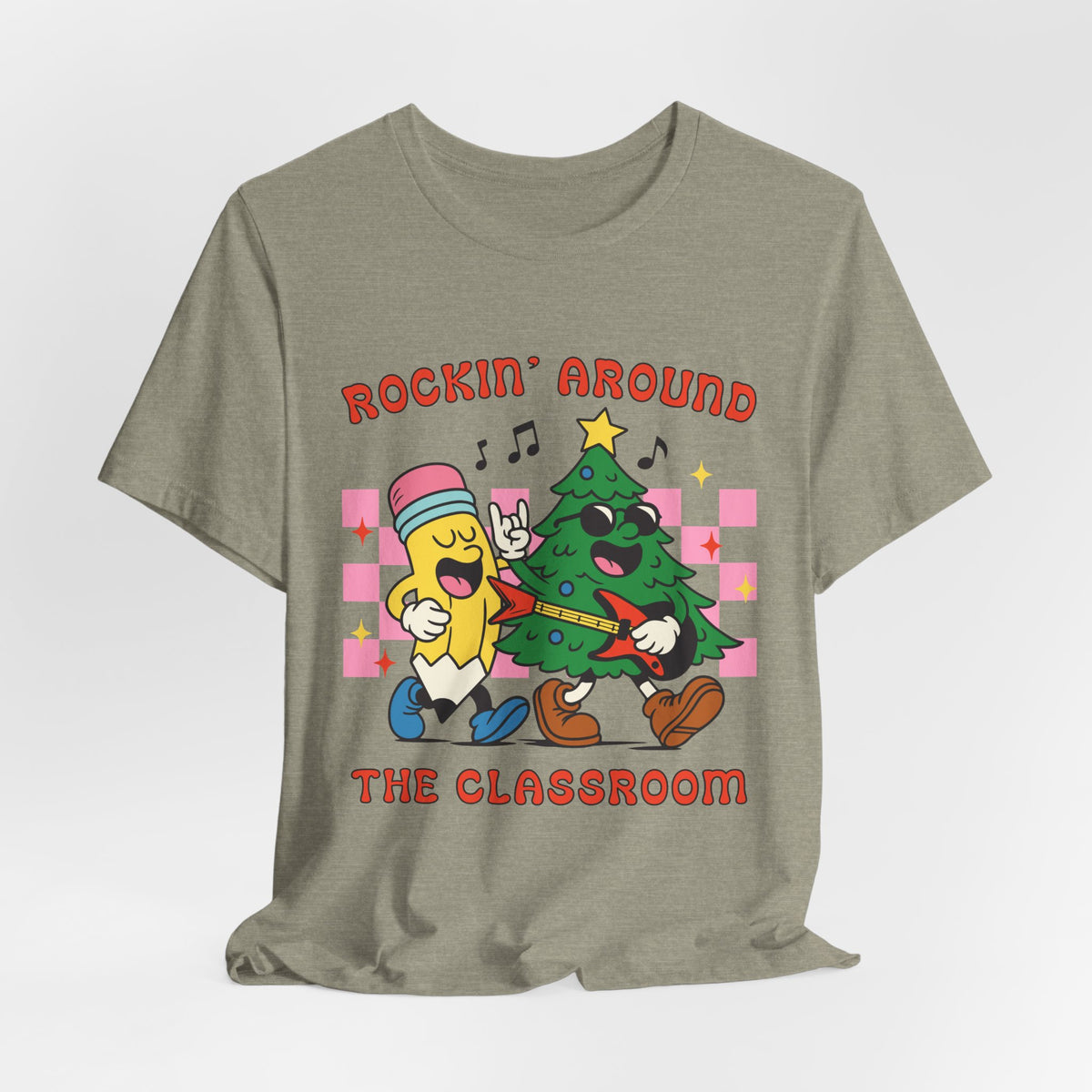 Rockin’ Around the Classroom Christmas Teacher T-Shirt
