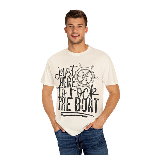 Just Here to Rock the Boat Summer T-Shirt