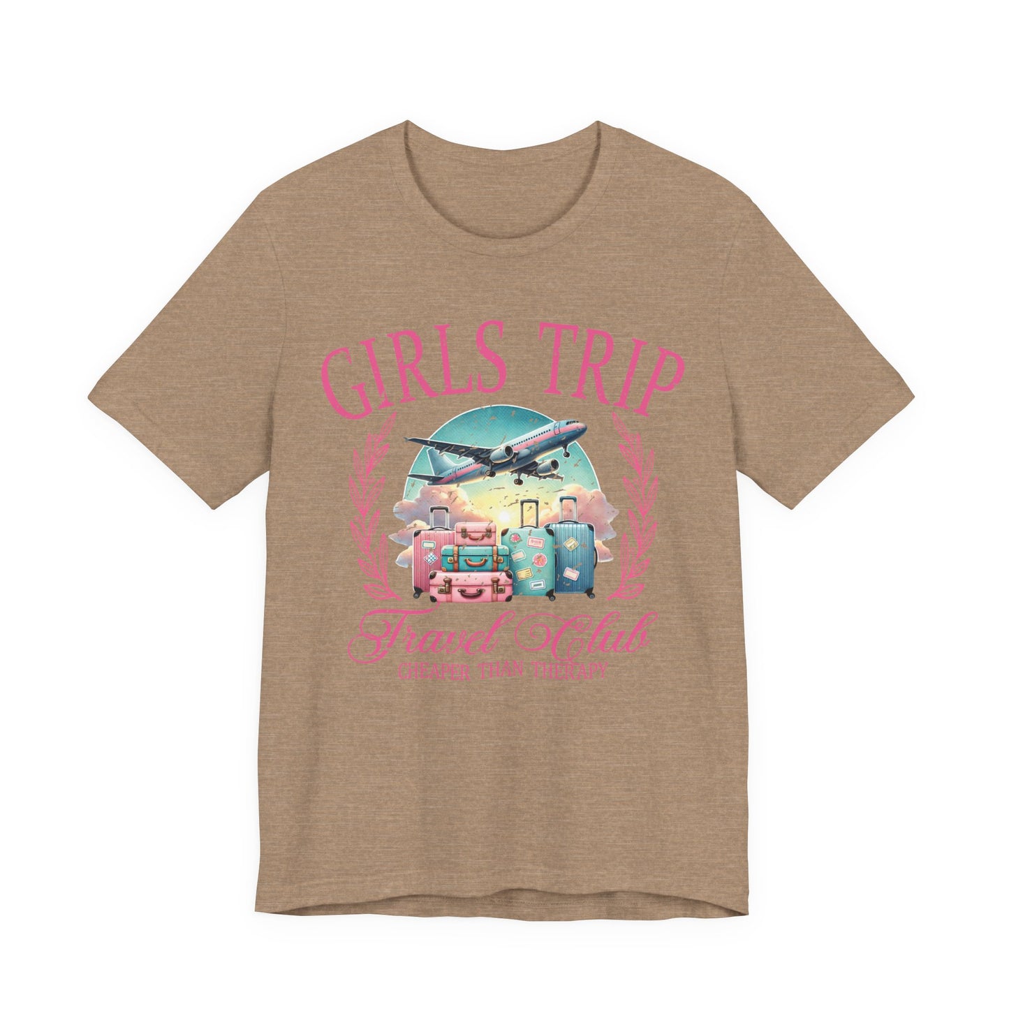Girls Trip Travel Club Tee — Cute Suitcase & Plane Vacation Shirt