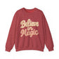 Believe in Magic Cozy Pastel Crewneck Christmas Sweatshirt