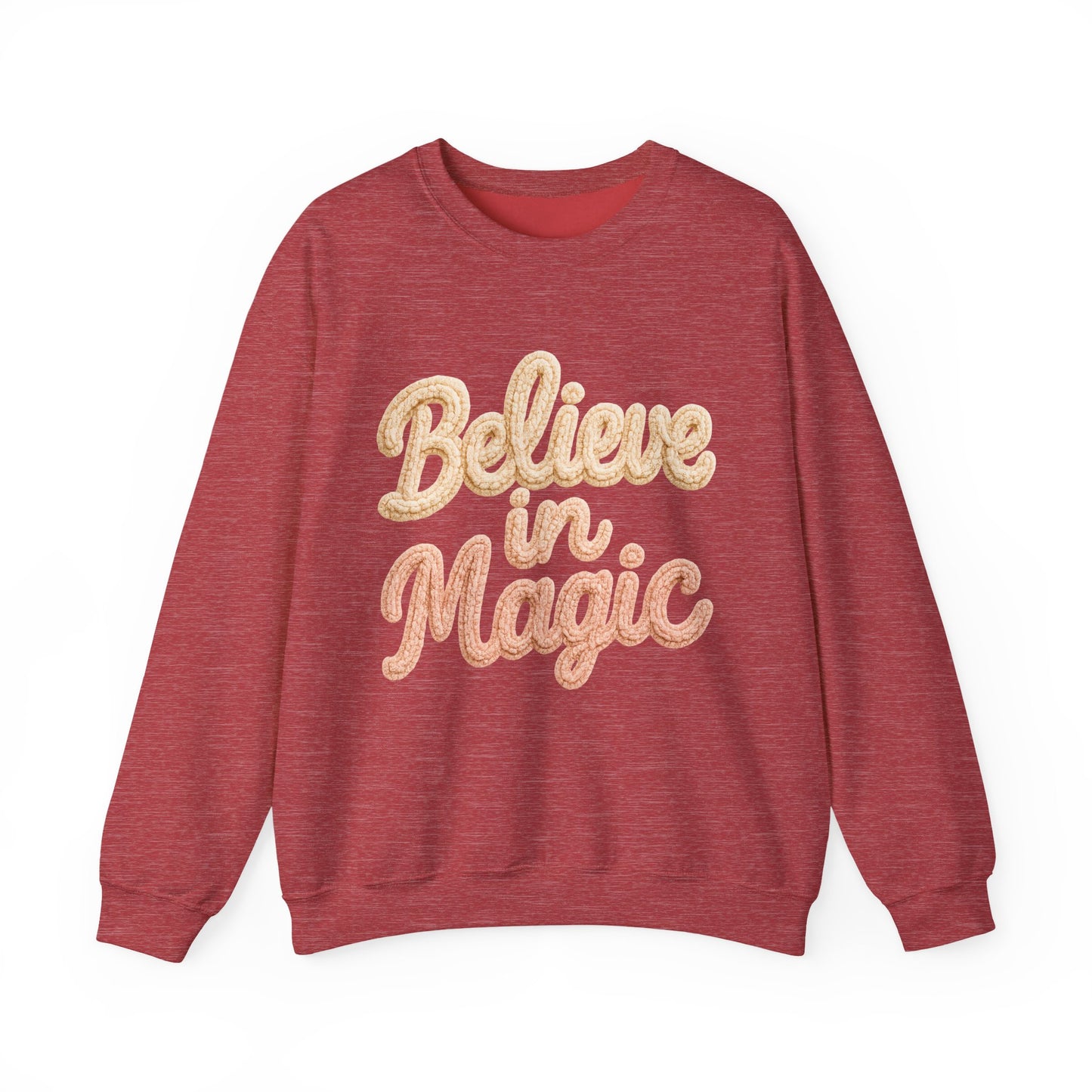 Believe in Magic Cozy Pastel Crewneck Christmas Sweatshirt