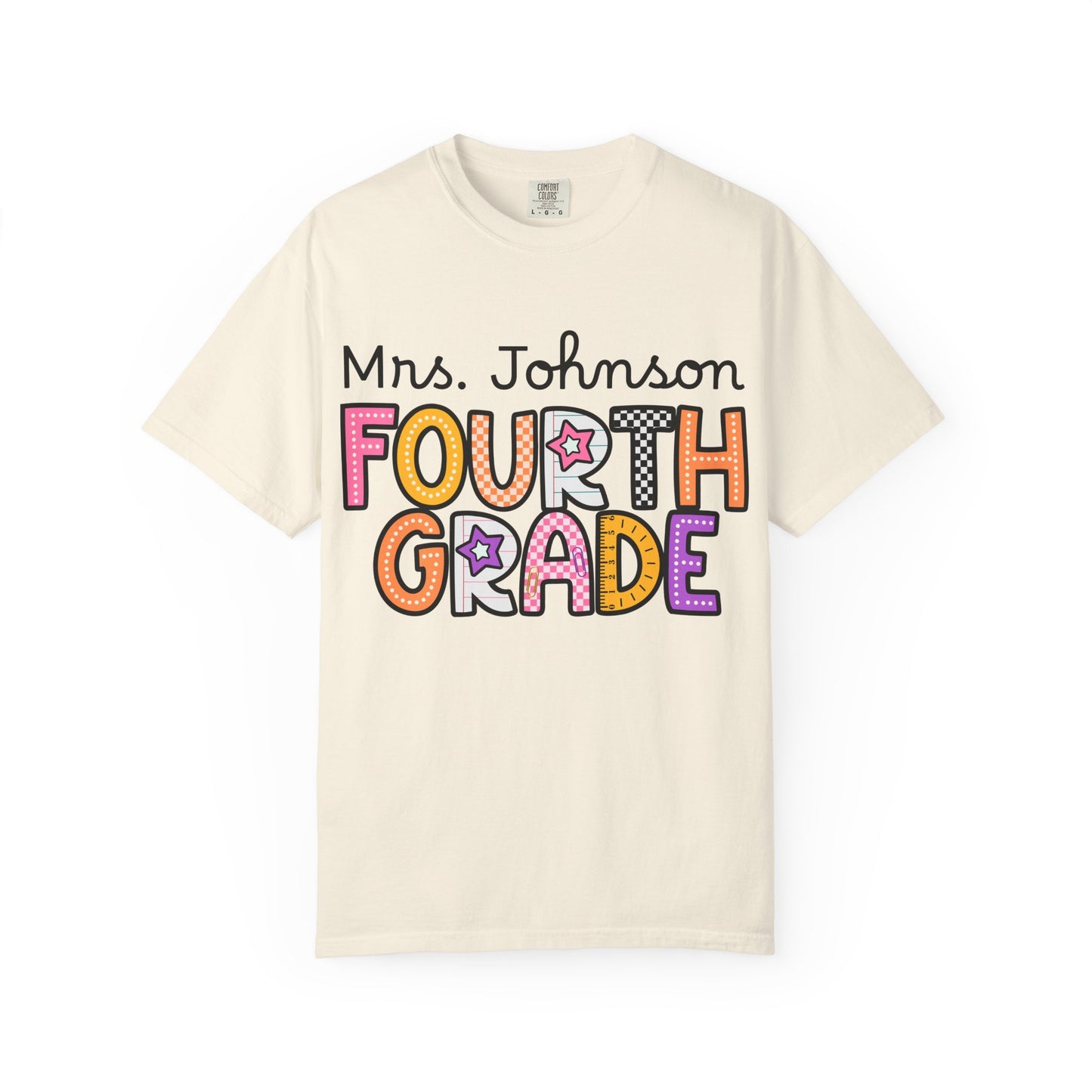 Personalized Fourth Grade Teacher T-Shirt