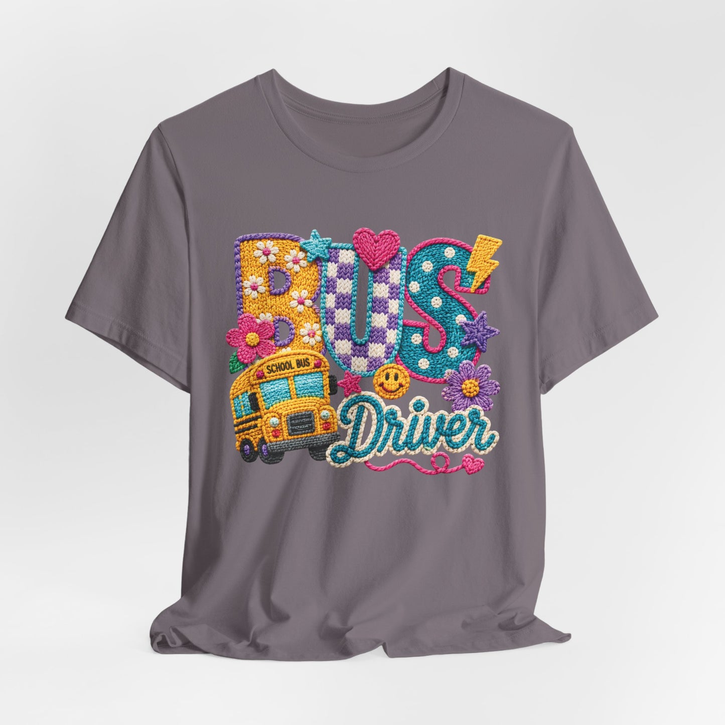 Bus Driver T-Shirt – Colorful School Bus Graphic Tee for Teachers & Drivers