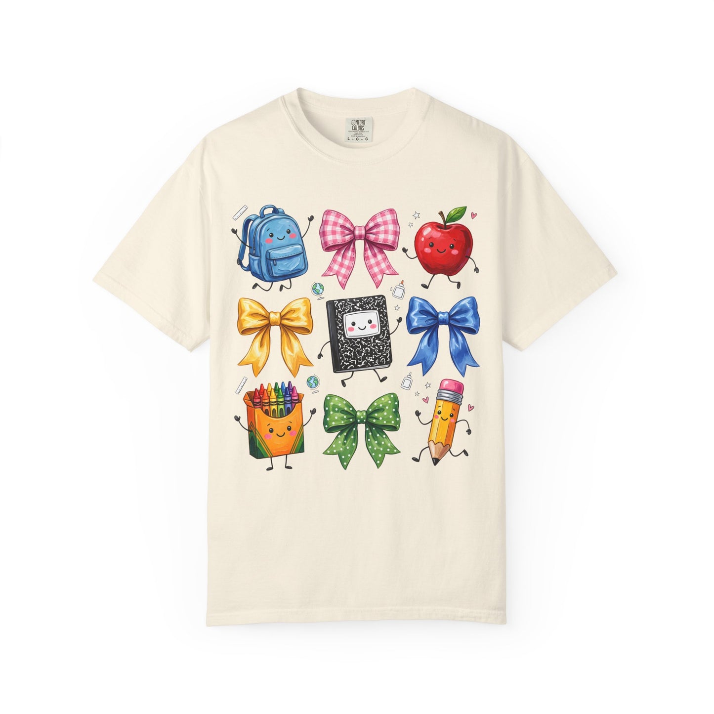 Back-to-School Cute School Supplies Doodles Graphic Tee