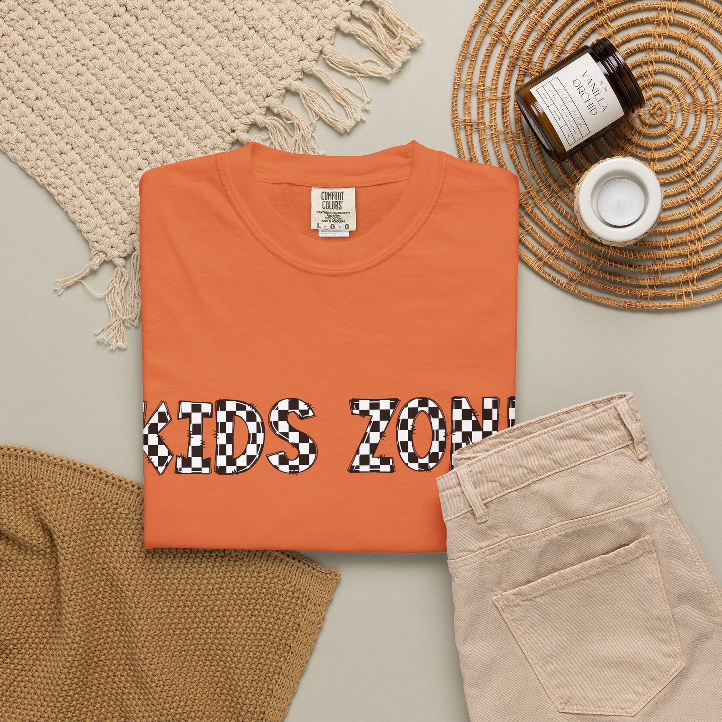 Kids Zone Daycare T-Shirt - Checkered Print