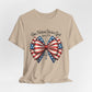 One Nation Under God Patriotic T-shirt with Bow Design