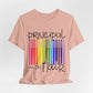 Copy of Rainbow Flair Pen School Staff Tee - Principal With Flair