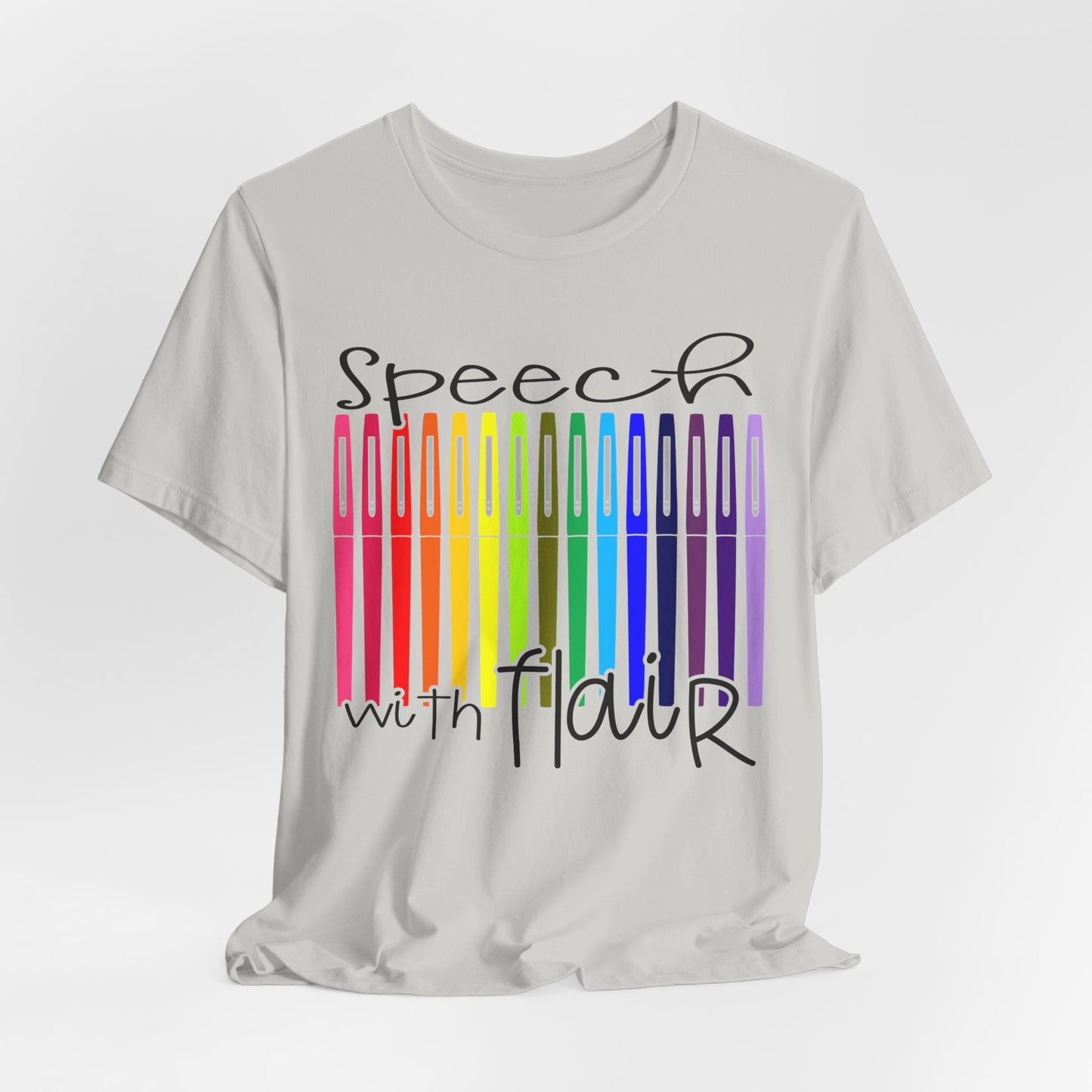 Rainbow Flair Pen School Staff Tee - Speech With Flair