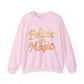 Believe in Magic Cozy Pastel Crewneck Christmas Sweatshirt