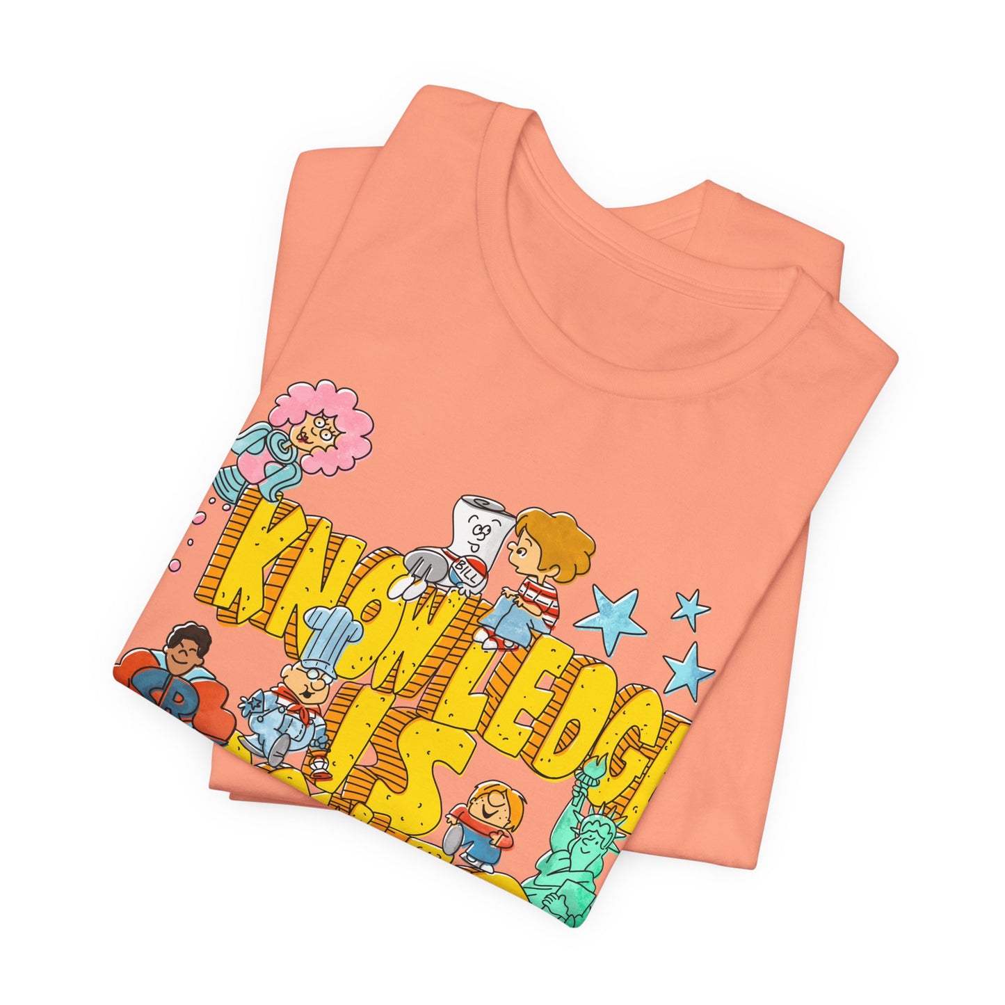 Knowledge Is Power Retro Vintage Graphic Tee