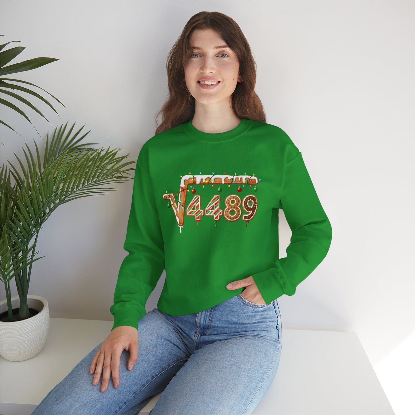 "67" √4489 Design Holiday Gingerbread Sweatshirt (√4489 Design)