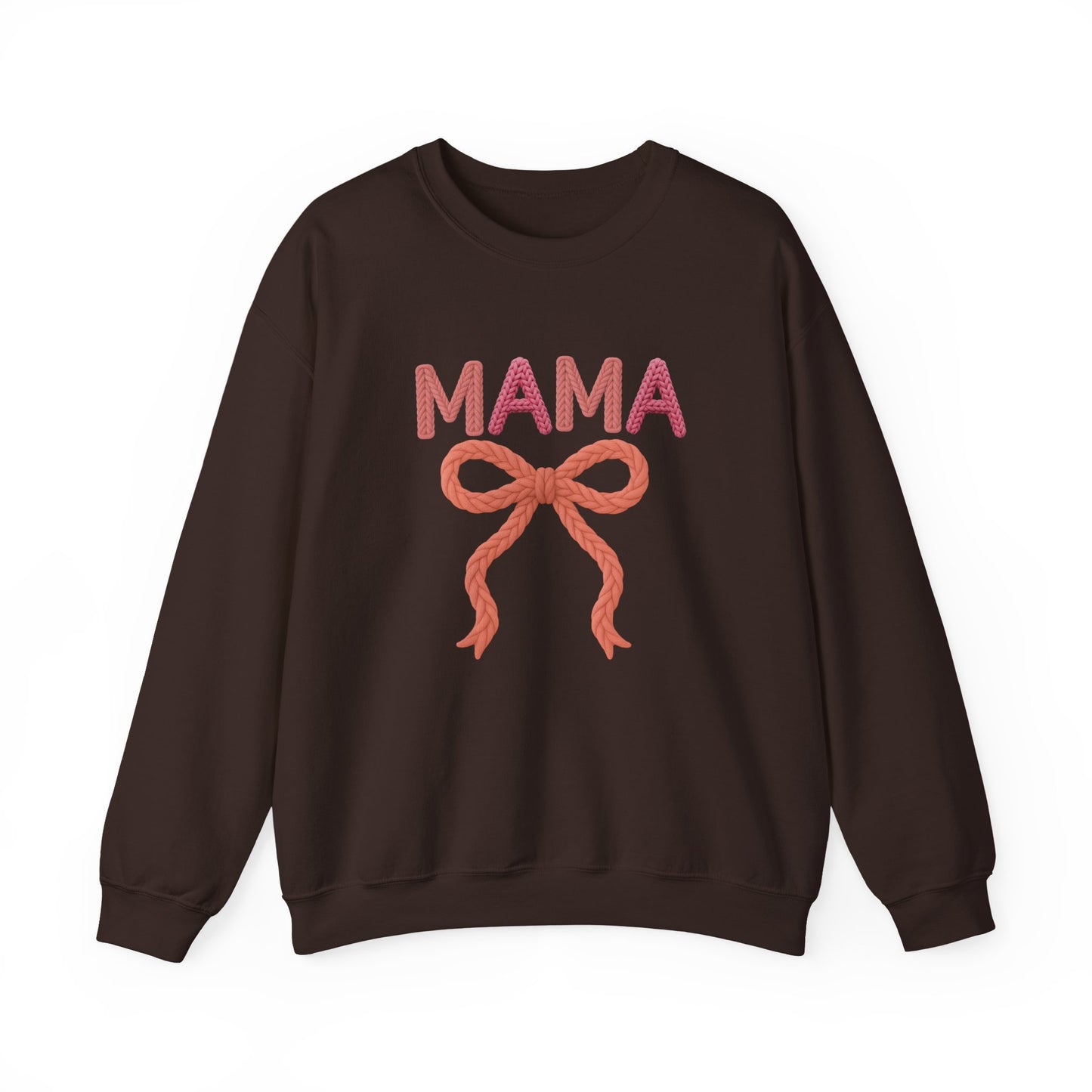 Faux Yarn Mama Ribbon Crewneck Sweatshirt