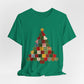 Faux Patchwork Christmas Tree Tee