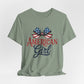 American Girl Patriotic T-shirt with Bow Design