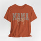 Mama Leopard Print Tee — Floral Bow Mother's Day Shirt