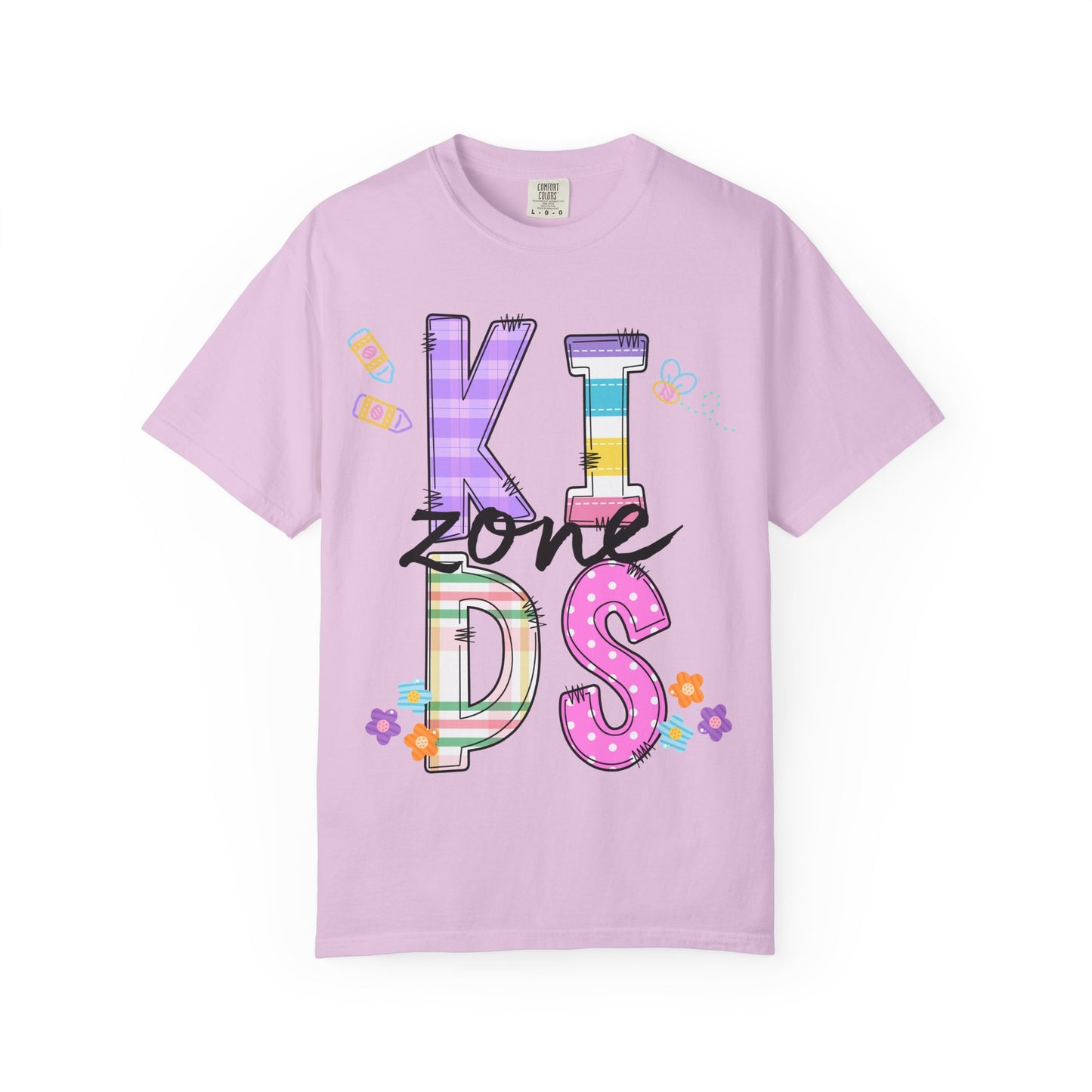 Kids Zone Daycare Comfort Colors Tee - Spring Pastels Stacked