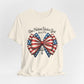 One Nation Under God Patriotic T-shirt with Bow Design