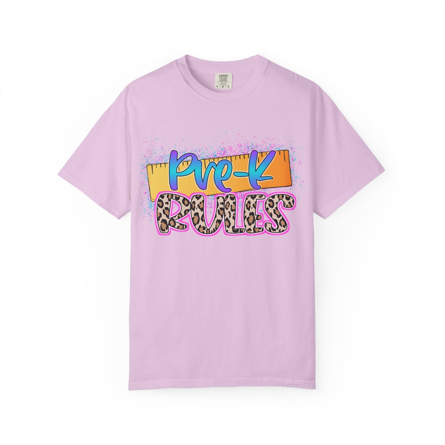 Pre-K Rules T-Shirt, Fun Preschool Shirt, Unisex Garment-Dyed Tee, Back to School Top, Teacher Gift