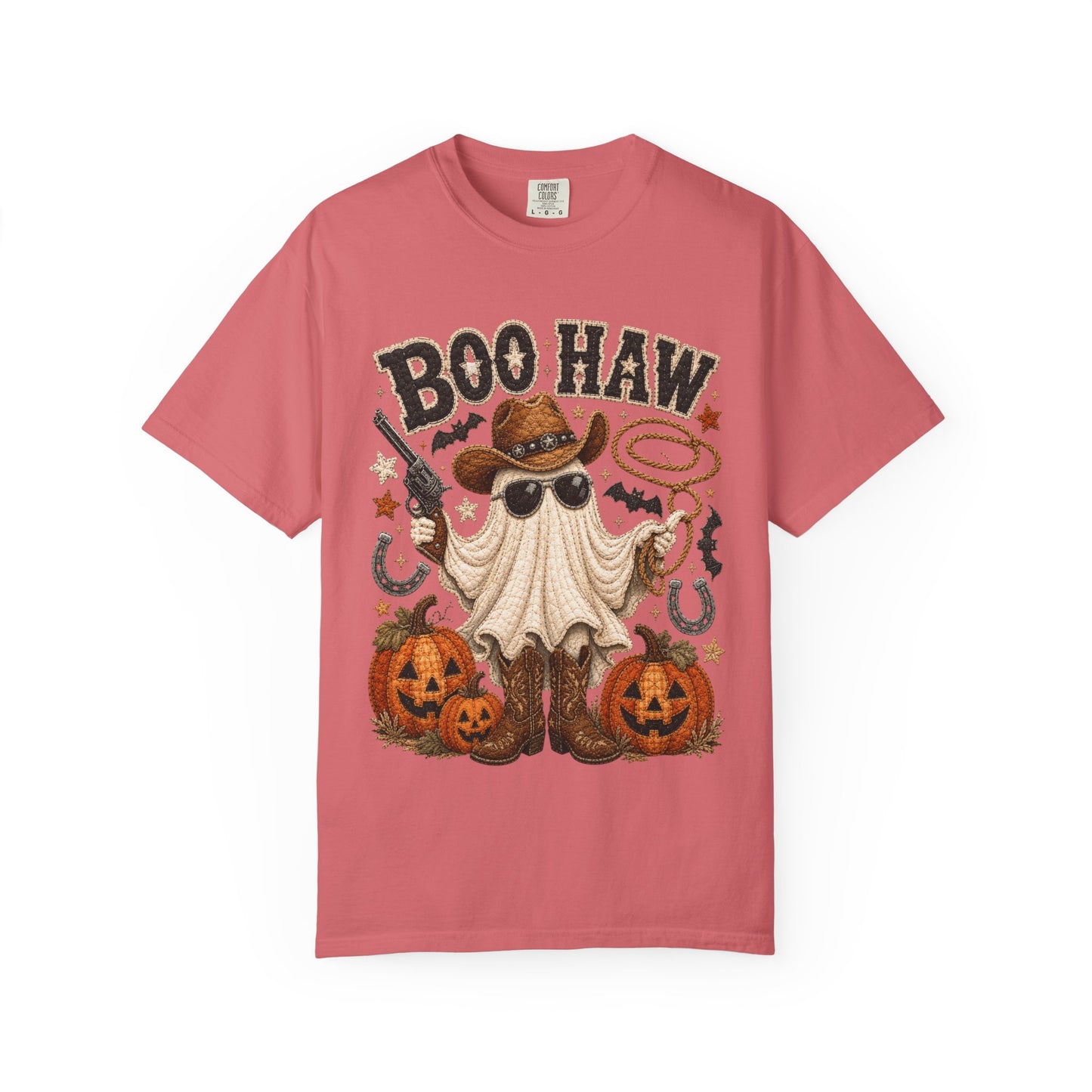 Boo Haw Cowboy Halloween Ghost T-Shirt