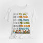 Teacher Like.... Colorful Famous Mentor Character Tee
